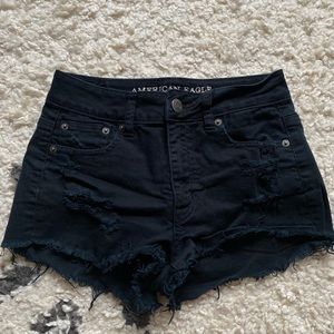 American Eagle High-Waisted Stretch Denim Shorts, Size 2